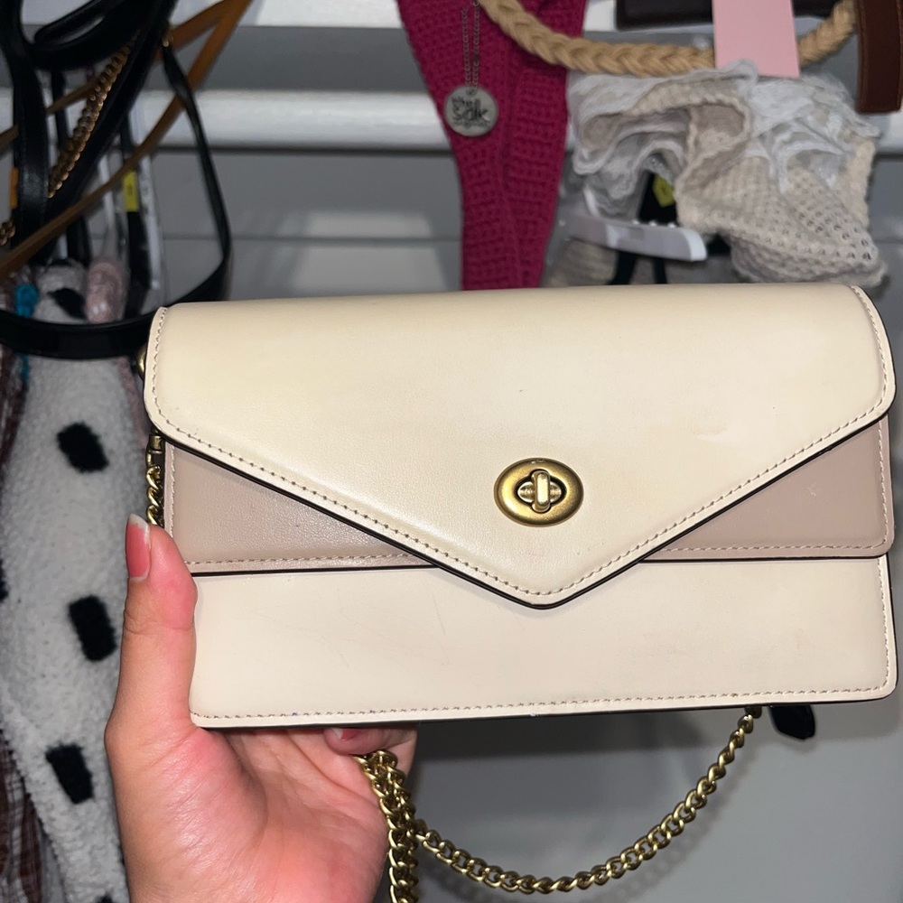 Coach Elegant Cream and Tan Women's Bag